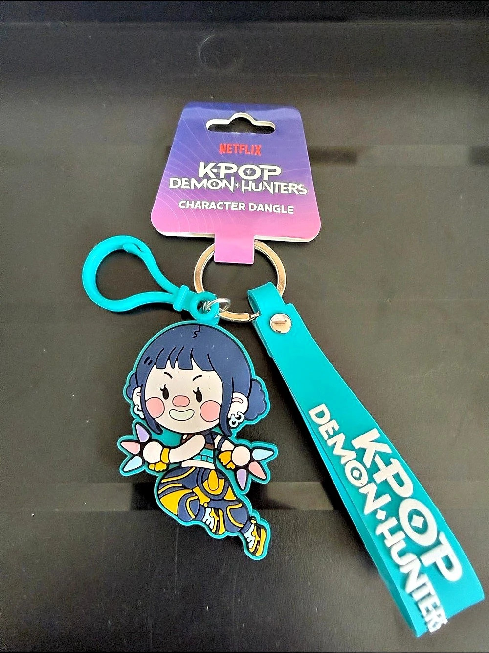 Netflix K-Pop Demon Hunters Character Dangle Keychain Blue & Teal